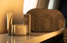 a group of boxes and a tube on a table