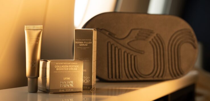 a group of boxes and a tube on a table