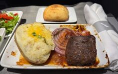 American Airlines Short Ribs Twice Baked Potato