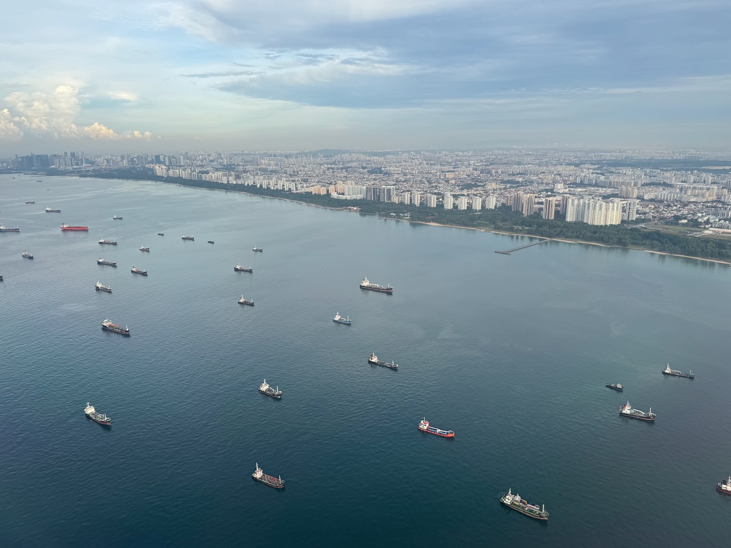 a group of boats in the water
