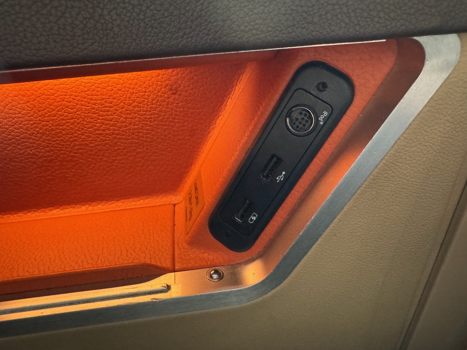 a usb port in a car