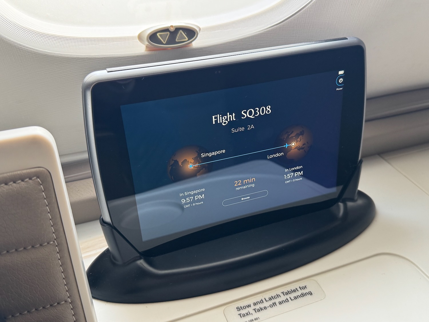 a screen on a device