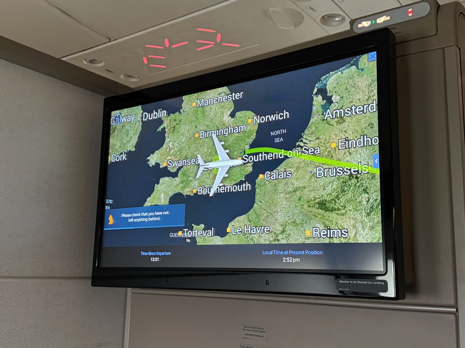 a tv screen on a wall