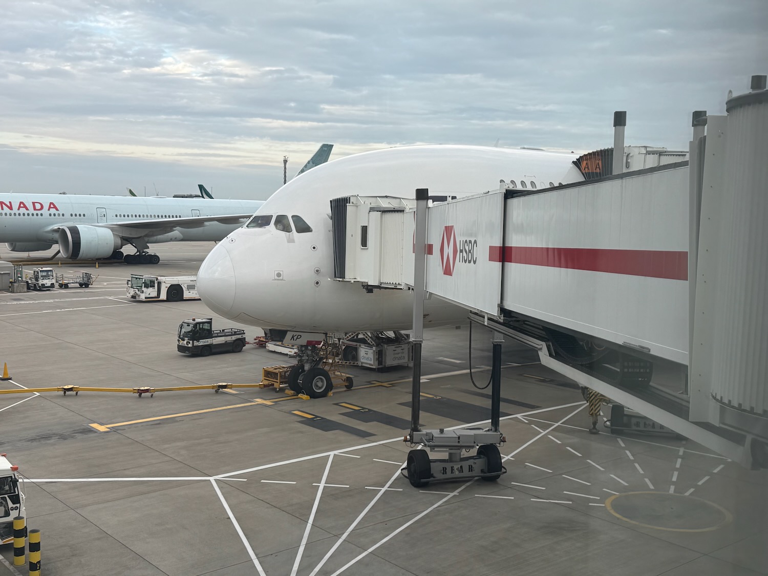 a plane parked at an airport