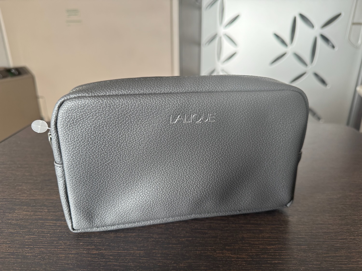 a silver bag on a table