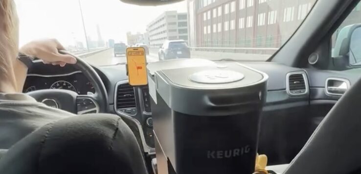 Uber driver coffee and breakfast tacos
