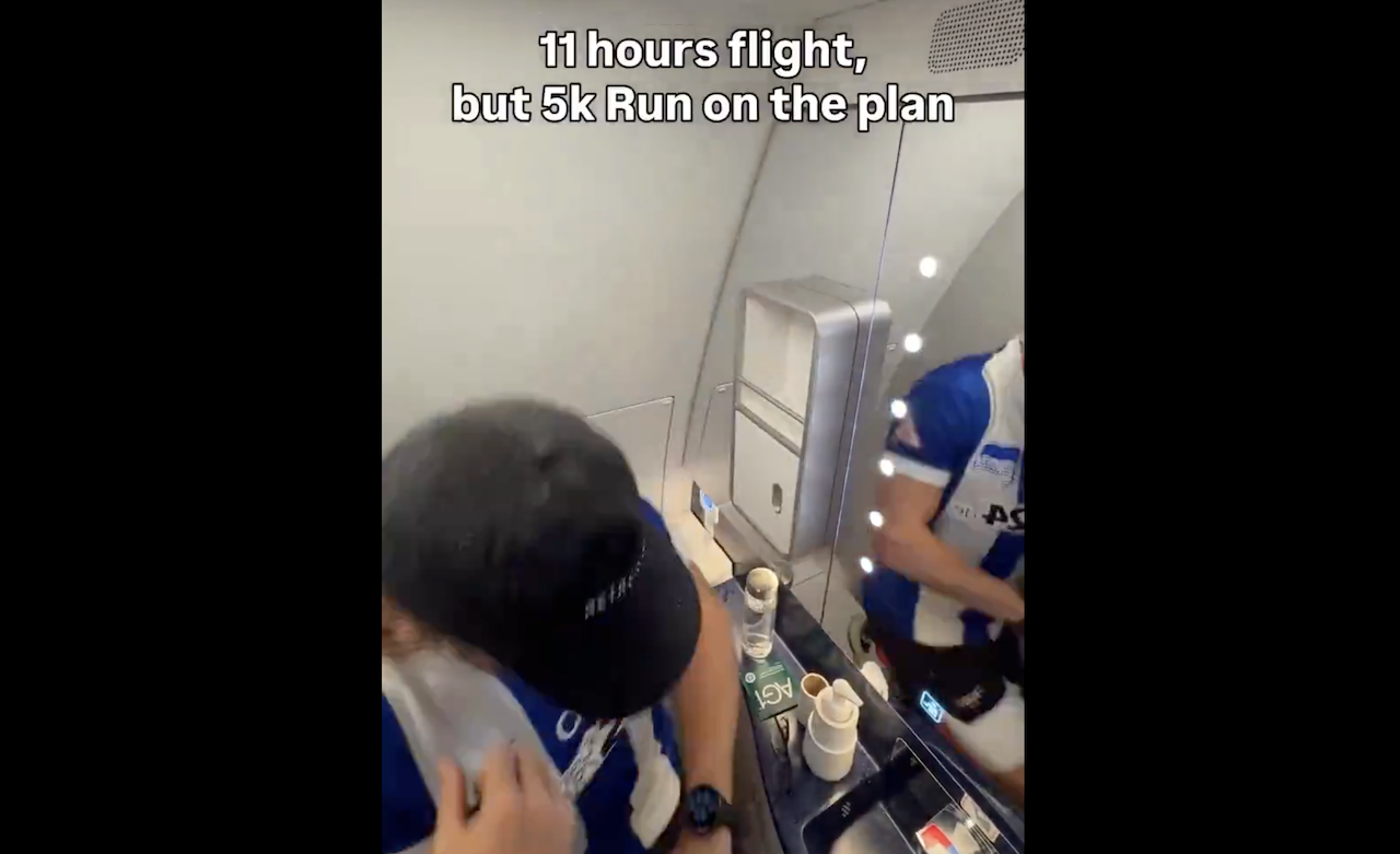A Runner Did a 5K in an Airplane Bathroom. Why?