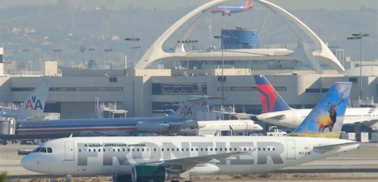 Frontier LAX near collision