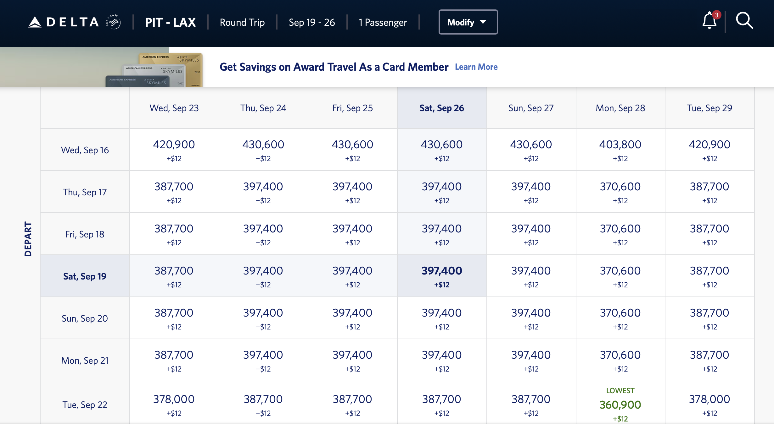 Delta stays cash costs in business class