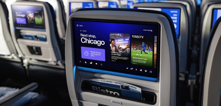 United Airlines live TV