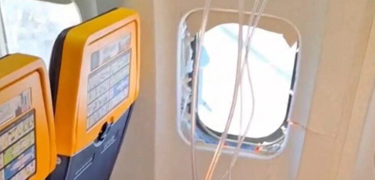 Ryanair passenger sucked out window