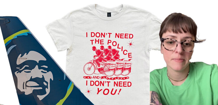 Alaska Airlines Pee-wee Herman shirt