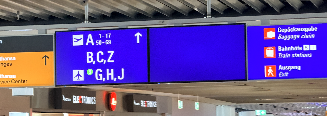 Frankfurt schengen US signage