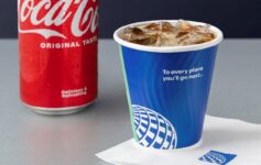 United Airlines paper cups
