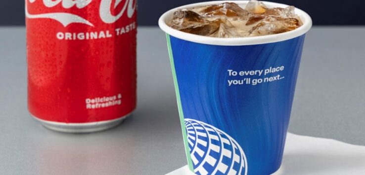 United Airlines paper cups